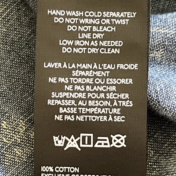 Anthropologie Pilcro Womens Aly Puff Sleeve Blouse Blue Denim Cotton Boho Top XL - Picture 14 of 16